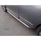 Пороги с площадкой нержавеющий лист 60 мм ТСС для Nissan Pathfinder 2014-2021
