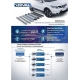 Пороги алюминиевые Rival Black New для Volkswagen Teramont 2018-2025