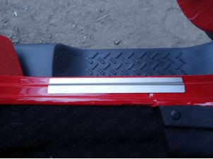 Накладки на пороги шлифованные (комплект 2 шт) для Jeep Wrangler 3D № JEEPWRAN3D(3.6)14-19